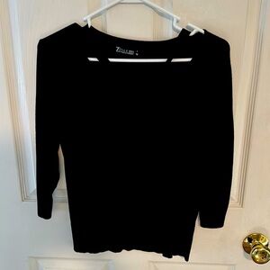 New York and company black sweater with strappy front